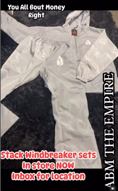 Men's Windbreaker Set - Grey
